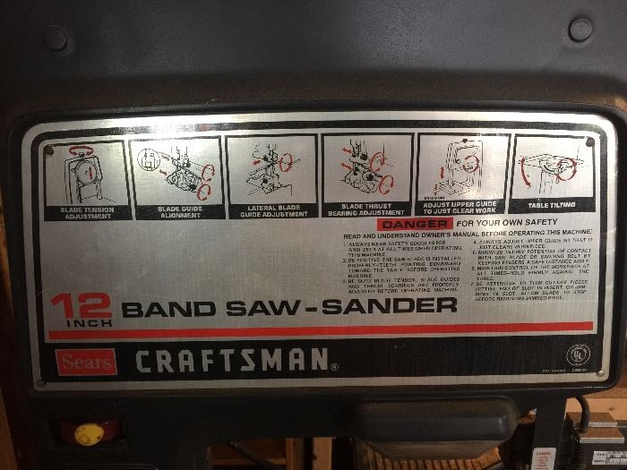 Craftsman 12" Band saw/sander