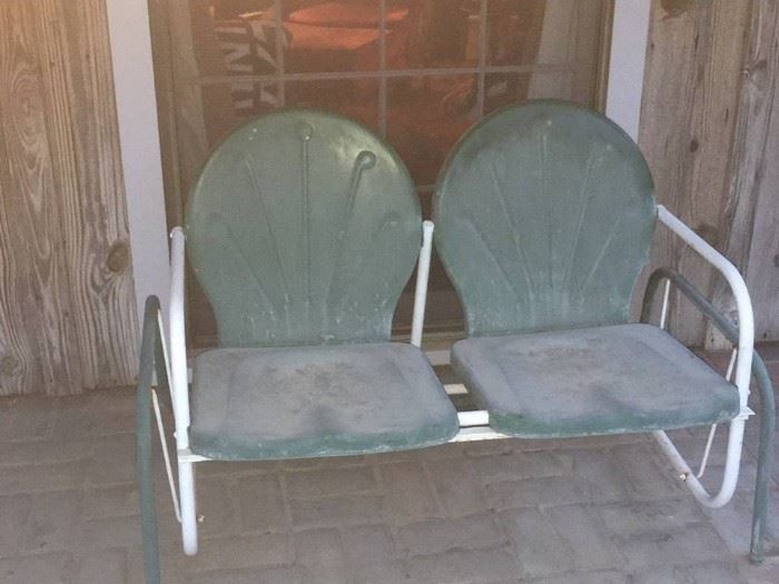 metal vintage patio seat