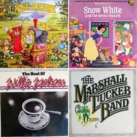 records, albums, vinyl, willie nelson, snow white, marshall tucker band