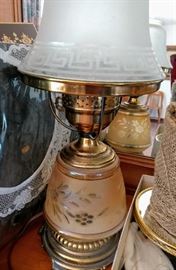 antique glass lamp