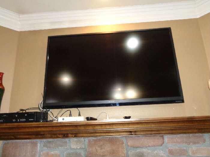large flat screen mounted on wall