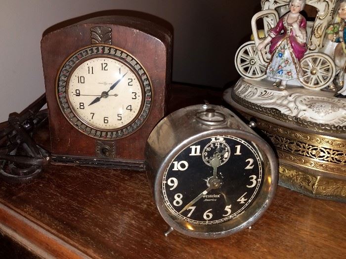 Vintage GE and Westclox clocks