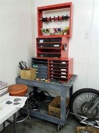 Motorcycle parts. tool storage chests
