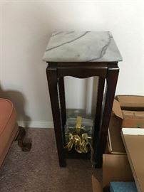 Marble Top Plant Stand