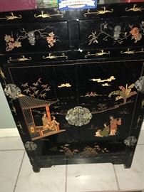 Beautiful Black Lacquer Chest