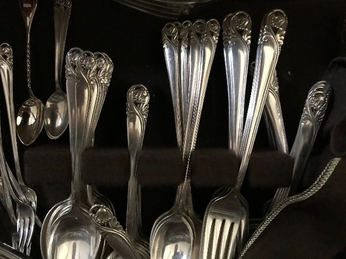 Fantastic Service for 12 International Sterling Silver "Spring Glory"