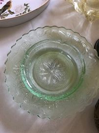 Vaseline Glass Ashtray