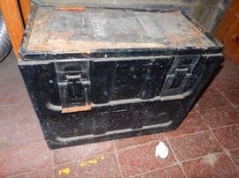 vintage air force metal trunk