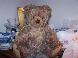 VERY OLD JOINTED TEDDY BEAR