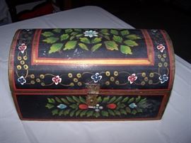PENNSYLVANIA DUTCH HANDPAINTED  CASKET