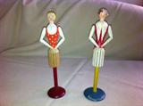 Hand painted Norwegian man and woman