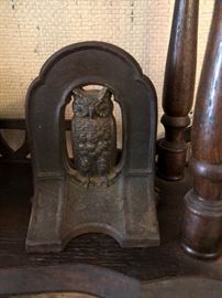 Antique Bradley and Hubbard Owl Cast Iron Book Ends