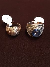 Vintage 10K Gold Class Rings