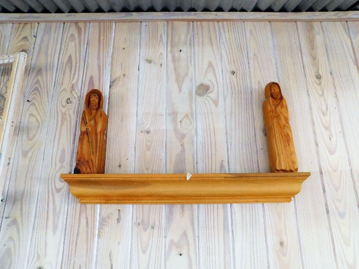 Wood Shelf and Wood Wise Men