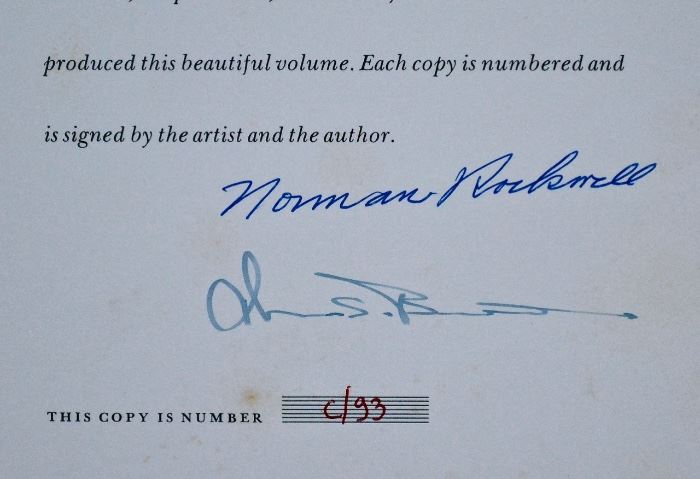 SIGNED Norman Rockwell book