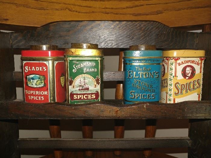 vintage spice cans