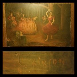 HUGE Painting, signed Kinson