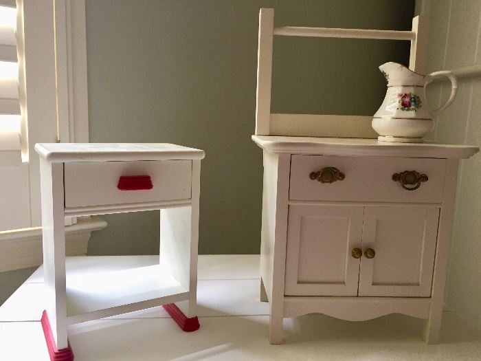 American Girl Doll washstand and table