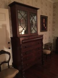 Federal Chest with Bookcase Top