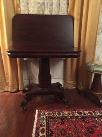 Federal Card Table with Claw Feet