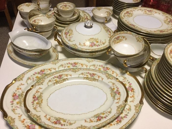 Noritake 60+ pieces including serving platters and covered dish