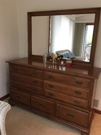 Americana 9 Drawer Dresser with Vanity Mirror BUY IT NOW $160  Dimensions 58"L  x 20"W