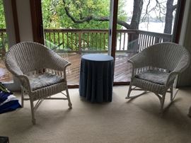 BUY IT NOW!!! Indoor Outdoor Patio Wicker Chair $40 Rocking Chair $50