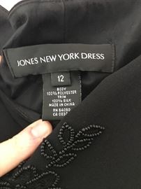 Beaded Black Evening Gown By Jones New York Dress size 12