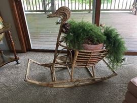Wicker Duck Rocker Basket BUY IT NOW $30