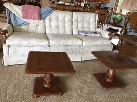 Pair of Ethan Allen Tables $60 for the Pair Sofa Made By Mastercraft $100
