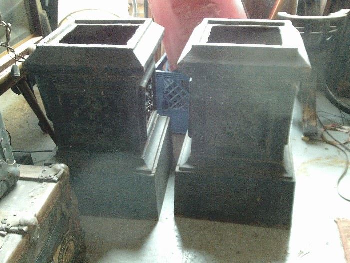 PAIR OR IRON BASES FOR URNS $495.00PR