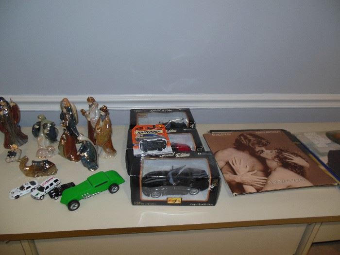 Diecast cars and albums