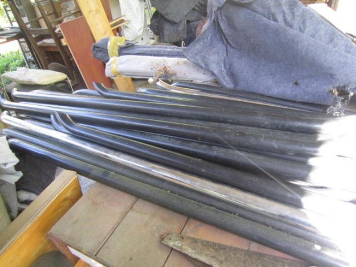 20-30 pick up truck bed rails-short and long. black and chrome.
