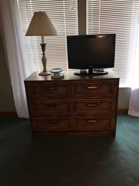 six drawer dresser - has a matching armoire and two night stands
