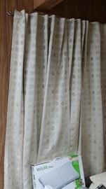 Another set of curtains with rod and brackets.