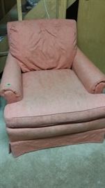 Very well made high end club chair stuffed with down.  Just needs recovering.