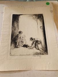 Collection of Eileen Soper Etching Pencil Signed