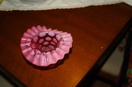 Fenton Cranberry Ruffled Coin Dot Hat