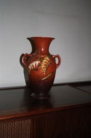 Large Roseville Pottery Vase,  Freesia Pattern
