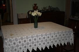 Hand-Crocheted Rectangular Tablecloth