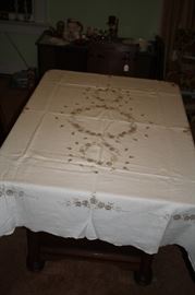 Embroidered Rectangular Tablecloth; Matching Napkins Available