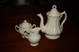 Ceramic Teapot with Sugar and Creamer