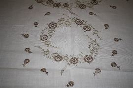 Detail of Embroidered Tablecloth