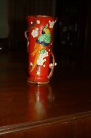 Colorful Macaw Ceramic Vase