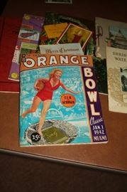 Program from Orange Bowl, 1942
