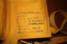 Detail of WWII Life Vest