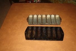 Corn Stick Pans, 1 Cast Iron, 1 Cast Aluminum