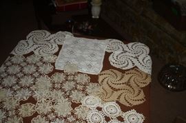Crocheted Table Doilies and Cloths