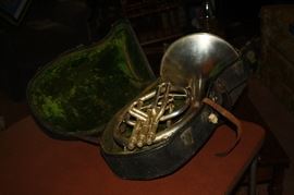 Horn in Original (worn) Case