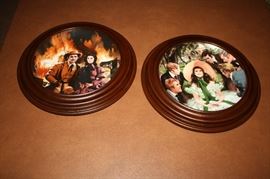 GWTW Commemorative Plates--Scarlett with Beaux, and with Rhett Fleeing the Burning Atlanta